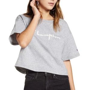 Champion Heritage Logo Crop Tee